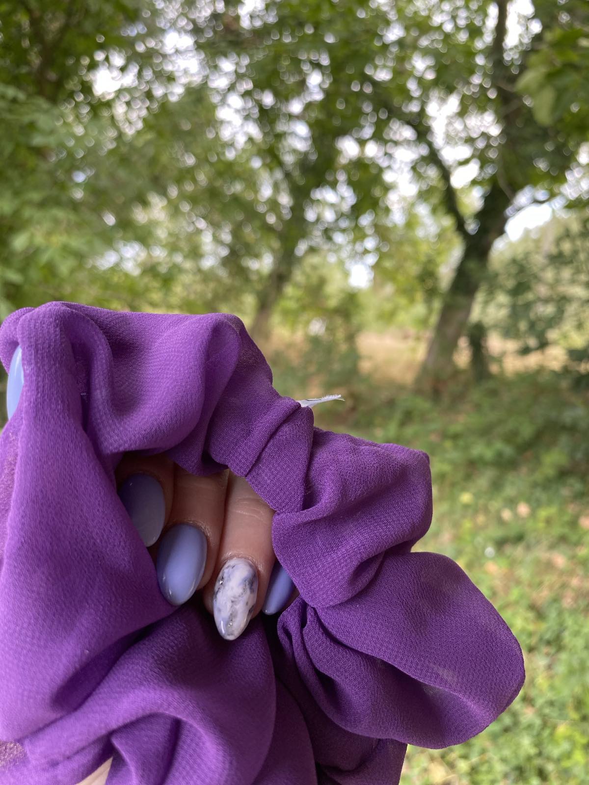 SCRUNCHIES ΜΟΥΣΕΛΙΝΑ ΜΟΒ 10019