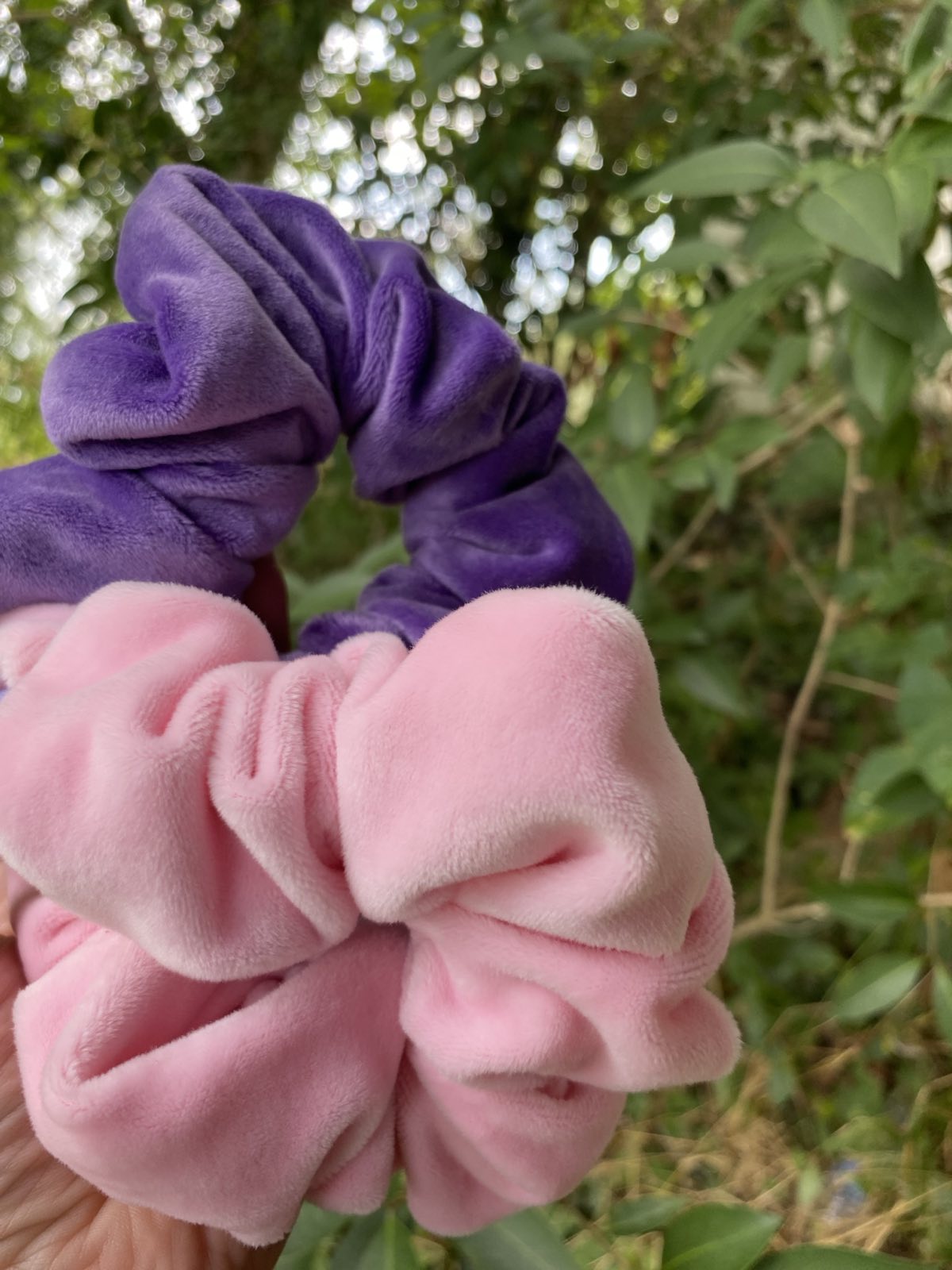 SCRUNCHIES ΒΕΛΟΥΔΙΝΑ ΡΟΖ 10007