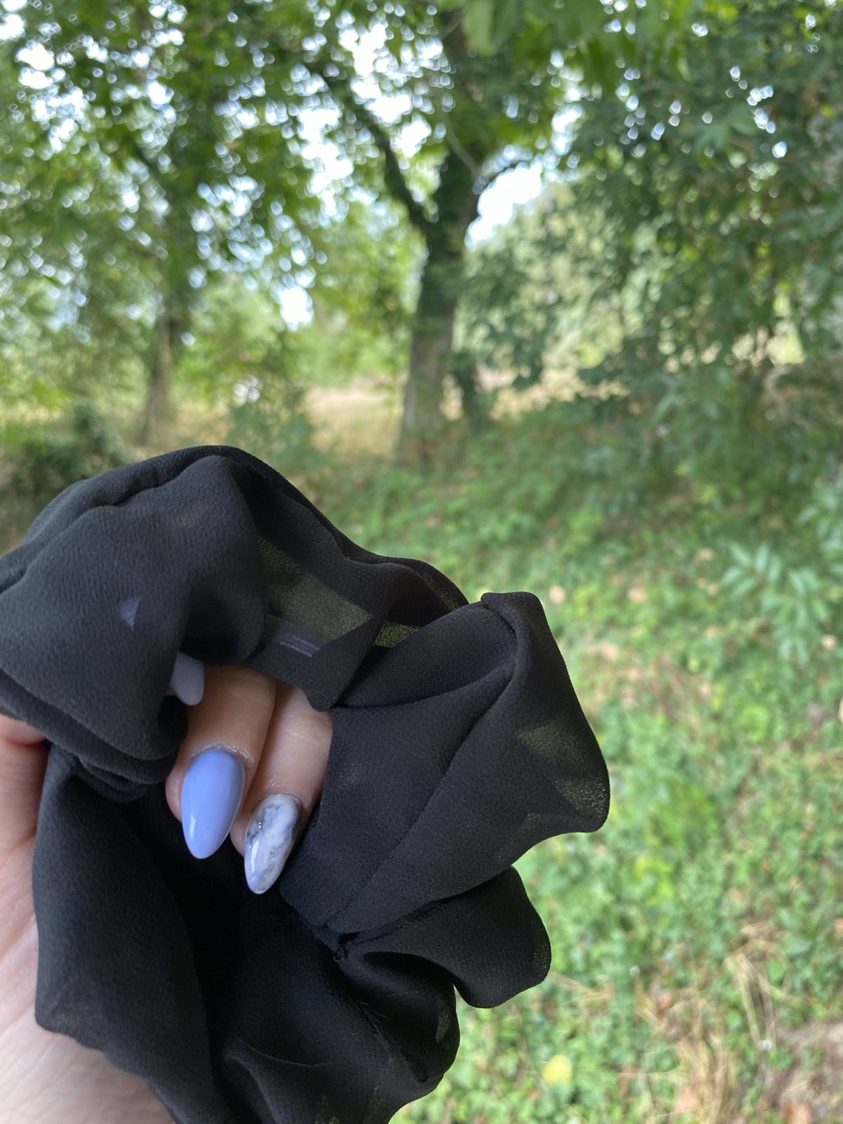 SCRUNCHIES ΜΟΥΣΕΛΙΝΑ ΜΑΥΡΟ 10023