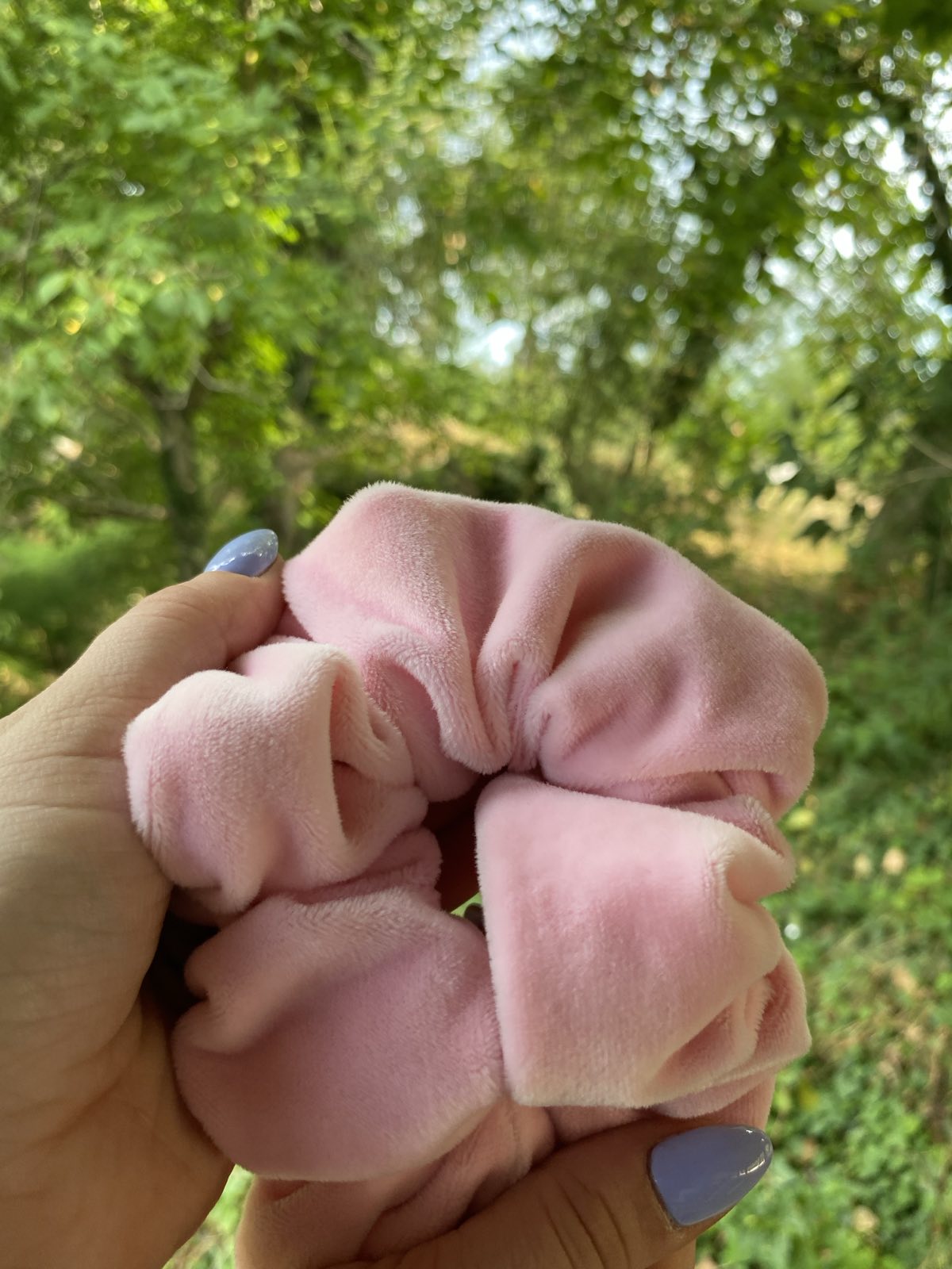 SCRUNCHIES ΒΕΛΟΥΔΙΝΑ ΡΟΖ 10007
