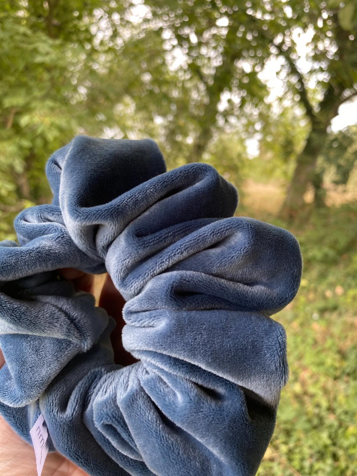 SCRUNCHIES ΒΕΛΟΥΔΙΝΑ ΜΠΛΕ ΙΝΤΙΓΚΟ 10008