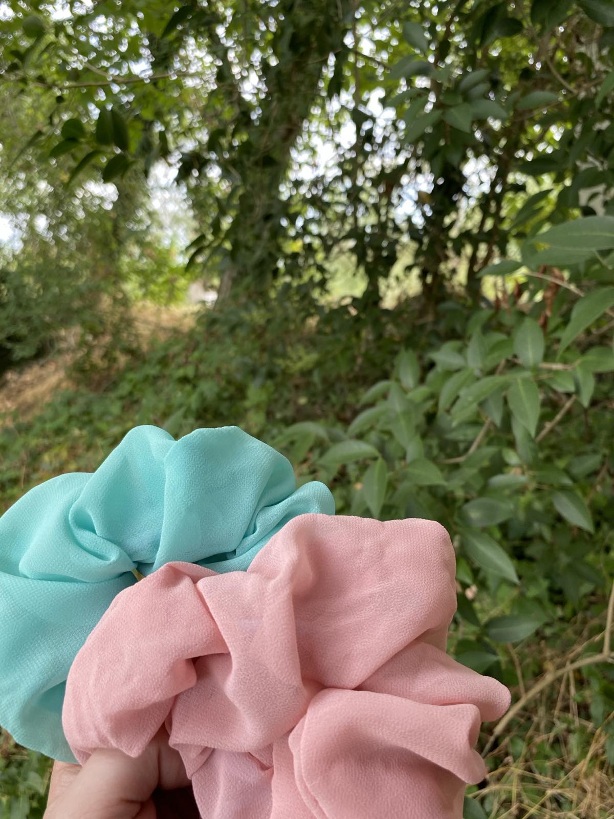 SCRUNCHIES ΜΟΥΣΕΛΙΝΑ ΡΟΖ NUDE 10017