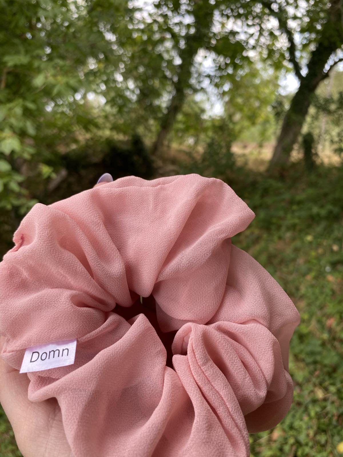 SCRUNCHIES ΜΟΥΣΕΛΙΝΑ ΡΟΖ NUDE 10017