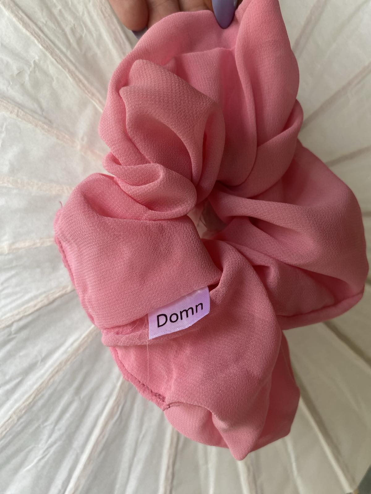 SCRUNCHIES ΜΟΥΣΕΛΙΝΑ ΡΟΖ 10016