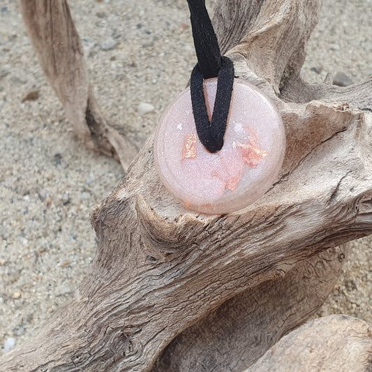 ΚΡΕΜΑΣΤΟ ΑΠΟ ΥΓΡΟ ΓΥΑΛΙ ΜΙΣΟ ΡΟΖ 15cm 70023