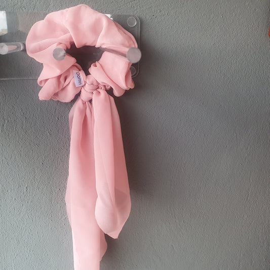 SCRUNCHIES ΜΟΥΣΕΛΙΝΑ ΡΟΖ NUDE 10052